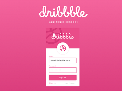 Dribbble app login concept dribbble app login concept dribbble login dribbble login concept login login concept