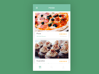 Daily UI #09 - Food cupcake daily ui food food app pizza restaurant ui