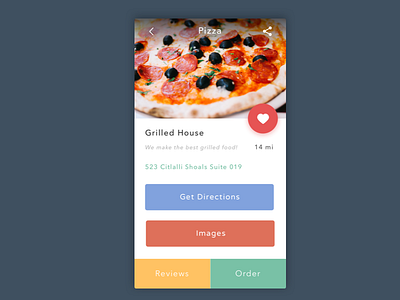 Daily UI #10 - Details Screen daily ui details details screen food more pizza ui
