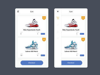 Cart - shopping cart checkout items menu shoes shop shopping