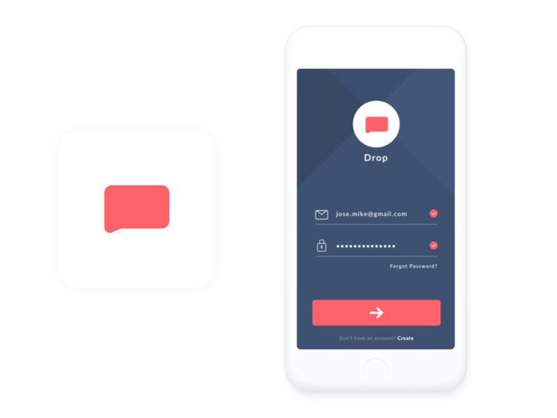 Drop Login User Interface by AR Ehsan on Dribbble