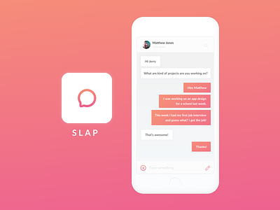 Slap - Chat Application chat chat app ios message messaging mobile chat slap ui ux