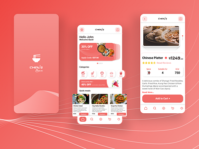 Food Delivery App UI Design Concept for a restaurant.