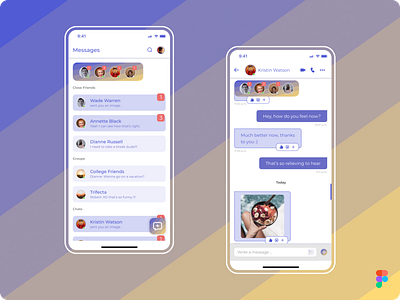 Daily UI Challenge Day 013 #DailyUI #Day013 app concept dailyui design designer dm figma ios message mockup ui uidesign