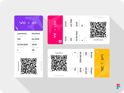 DailyUI Challenge Day 024 - Boarding Pass #Day024 #DailyUI