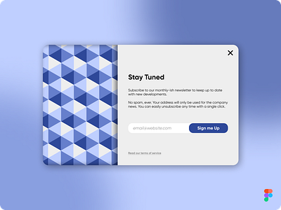 DailyUI Challenge Day 026 - Subscribe #Day026 #DailyUI concept daily daily ui dailyui dailyui challenge design email figma form geometric newsletter overlay popup subscribe subscribe form subscription subscription box ui uidesign