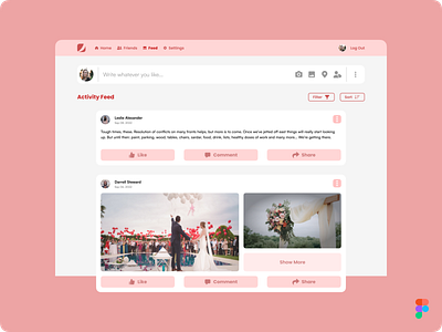 DailyUI Challenge Day 047 - Activity Feed #Day047 #DailyUI 047 activity concept daily daily ui dailyui day 047 design feed figma media social ui uidesign ux web website
