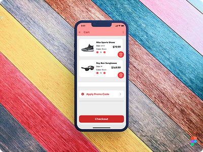 DailyUI Challenge Day 58 - Shopping Cart #Day058 #DailyUI 058 app cart color colorful concept daily daily ui dailyui day 058 design figma ios minimalist minimalistic mobile shopping ui uidesign ux