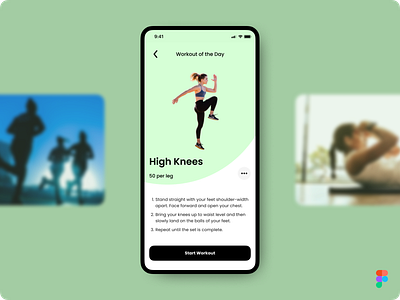 DailyUI Challenge Day 62 - Workout of the Day #Day062 #DailyUI 062 app concept daily daily ui dailyui day day 062 design exercise figma illustration interface sports ui uid uidesign user interface ux workout