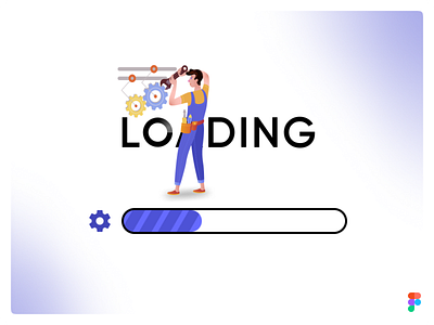 DailyUI Challenge Day 76 - Loading #Day076 #DailyUI 076 concept daily daily ui dailyui day 076 design figma fixing illustration loading maintenance screen ui uidesign ux