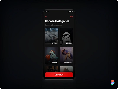 DailyUI Challenge Day 99 - Categories #Day099 #DailyUI 099 app categories challenge choose concept daily dailyui dailyui challenge day day 099 design figma interface ios movie trending ui uidesign ux