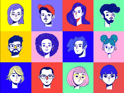 Faces out there character colors design diversity doodle doodleart equality faces illustration illustrator people peoples sketch