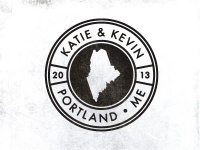 Wedding Ident. identity invite logo maine portland seal stamp wedding