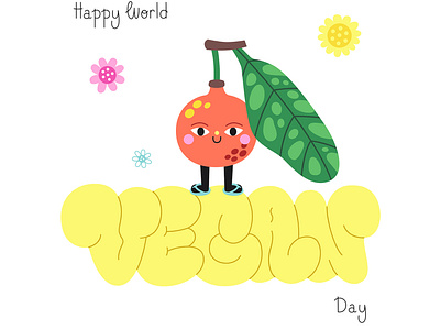 World Vegan Day greeting card with Imbe