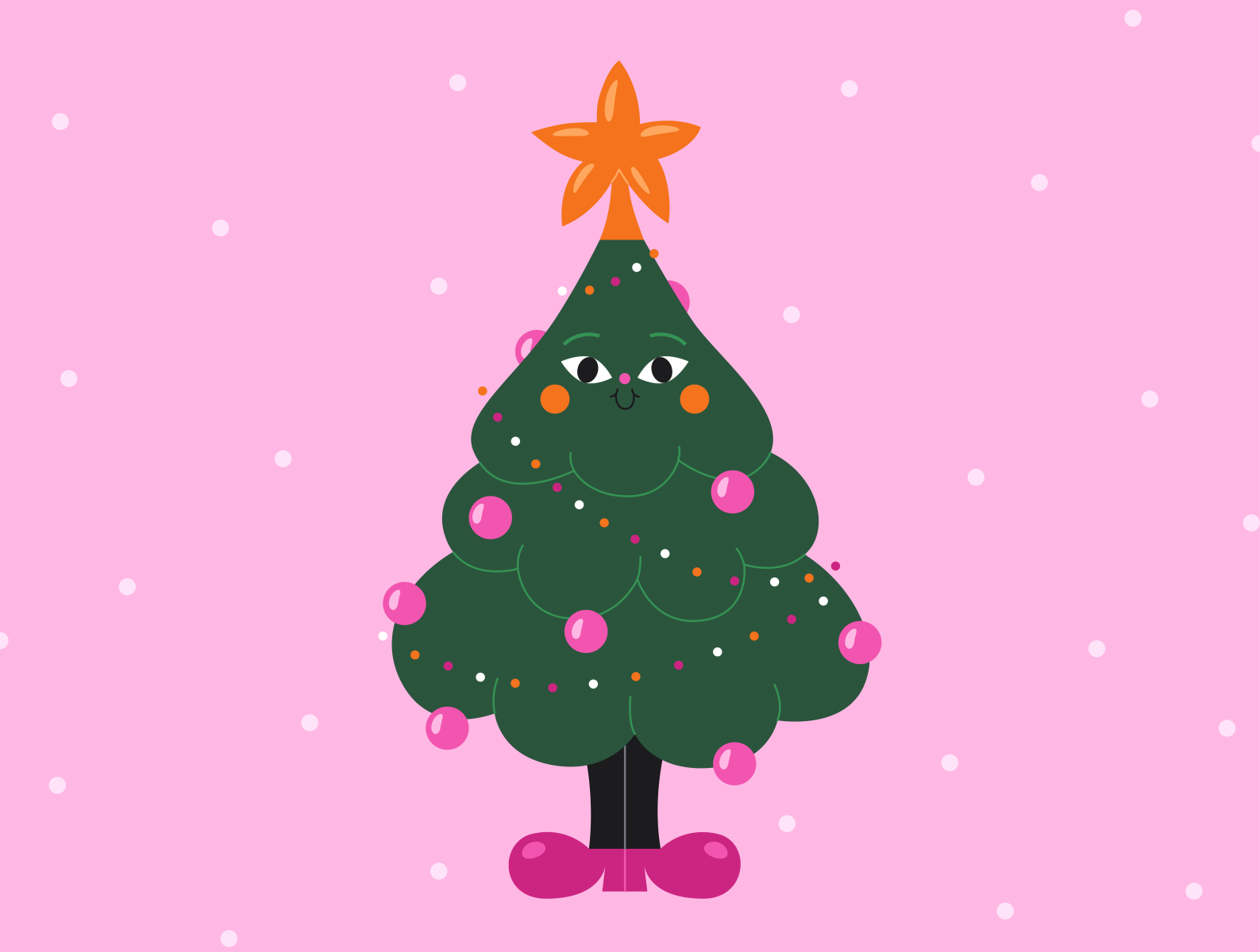 Christmas Tree (rounded Branches) With A Decorations By Viktoria Yams 