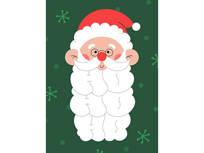 Happy cartoon Santa Claus with Ho! Ho! Ho! lettering