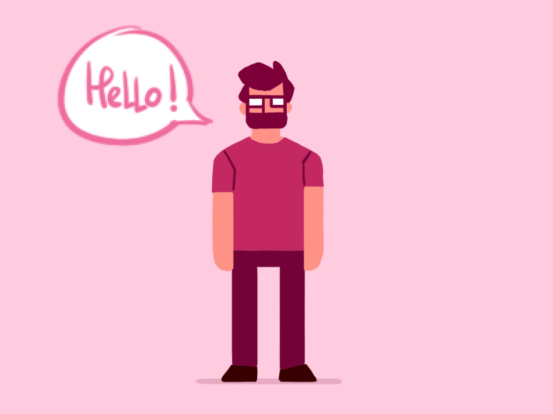 Hello dribbble animation character debut fire first gif hello photoshop shot