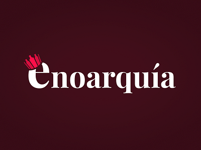 Enoarquía logo blog brand branding crown logo wine