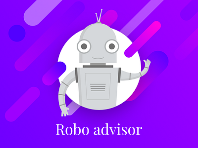 Robo-advisor character banking character fintech platform roboadvisor robot