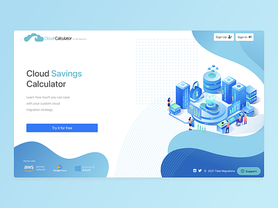 Cloud Calculator Landing Page