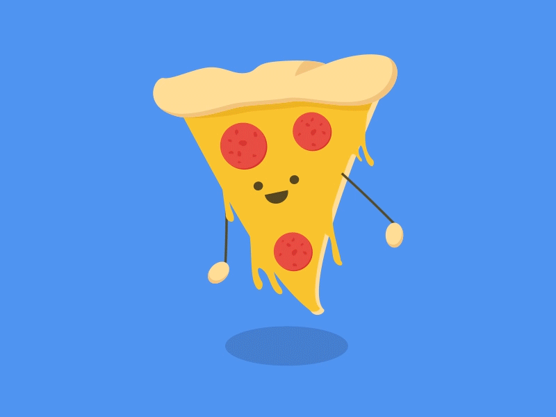 Snack Time after effects animation character google illustration loop motion pizza search