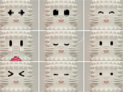 Expressions 3d character design emoticon expression mrkat vanilla
