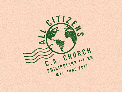 All Citizens branding church design icon illustration passport poster series sermon stamps travel