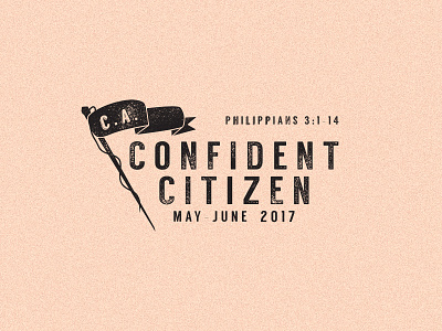 Confident Citizen branding church design icon illustration passport poster series stamp travel