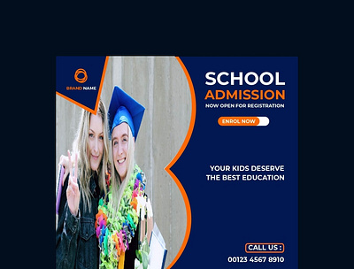 School Admission banner Design banner branding design graphic design illustration school admission vector