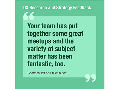 UXRS feedback quote 2 branding design research social media social media design user experience ux ux design visual design