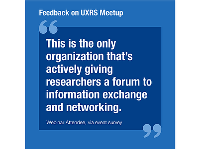 UXRS feedback quote 1