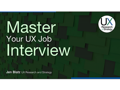 Master job interview slides cover branding design presentation design presentations user experience ux ux design visual design