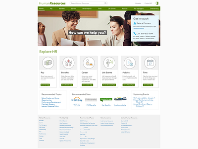 Final design of Human Resources website