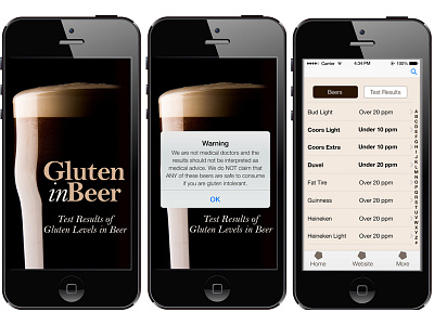 GluteninBeer Mockups mockups ui user experience user interface ux visual design