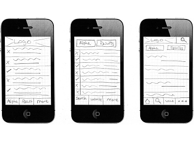 Mobile App sketches