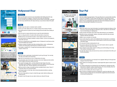 Competitive analysis os walking tour app benchmarking competitive analysis design ui user experience ux