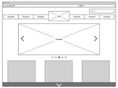 Coco Home Wireframe V1 home page interaction mockups responsive website design user experience ux visual design wireframes