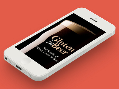 Gluten in Beer Iphone Mockup mobile. ios mockups ui user experience user interface ux visual design winery app