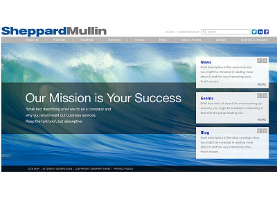 Law Firm Homepage Mockup