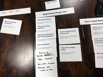 Card sorting for website onboarding