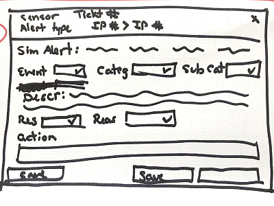 Sketch Tickets Creation 1 design enterprise software iteration sketches ui ux