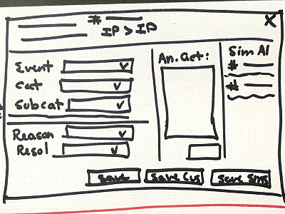 Sketch Tickets Creation 2 design enterprise software iteration sketches ui ux