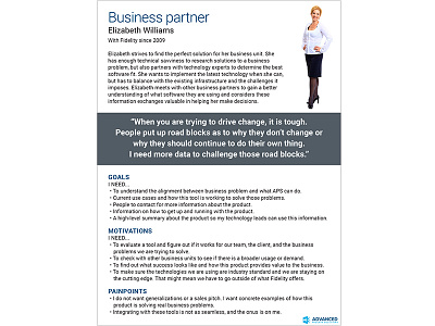 Persona of business partner purchasing enterprise software