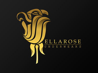 Ellarose Underwears branding design graphic design illustration logo logo design rose typography underwear vector