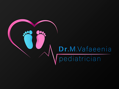 Dr. Mahya Vafaee nia : pediatrician (English version) branding design doctor logo graphic design illustration logo logo design pediatrician typography vector