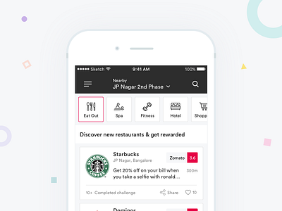 Stepout - Mobile App challenge cool coupon design discount discover fun ios minimal mobile nearby ux