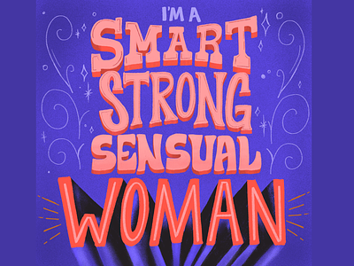 I'M A SMART, STRONG, SENSUAL WOMAN bobs burgers design hand lettering lettering tina belcher type typography