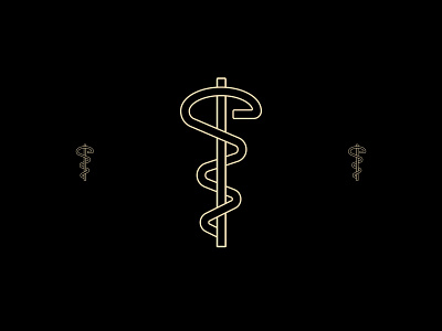 Rod of Asclepius – Prescription (med.) Icon branding flat icon logo minimal
