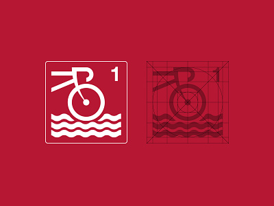 Cycle Path Passau – Icon Concept branding flat icon logo