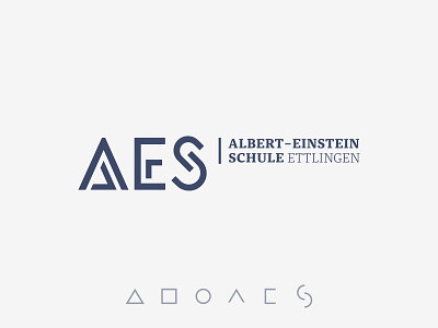 Albert Einstein School – Logo branding geometric logo typography